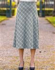 Cotswold Wool Blend Checked Skirt